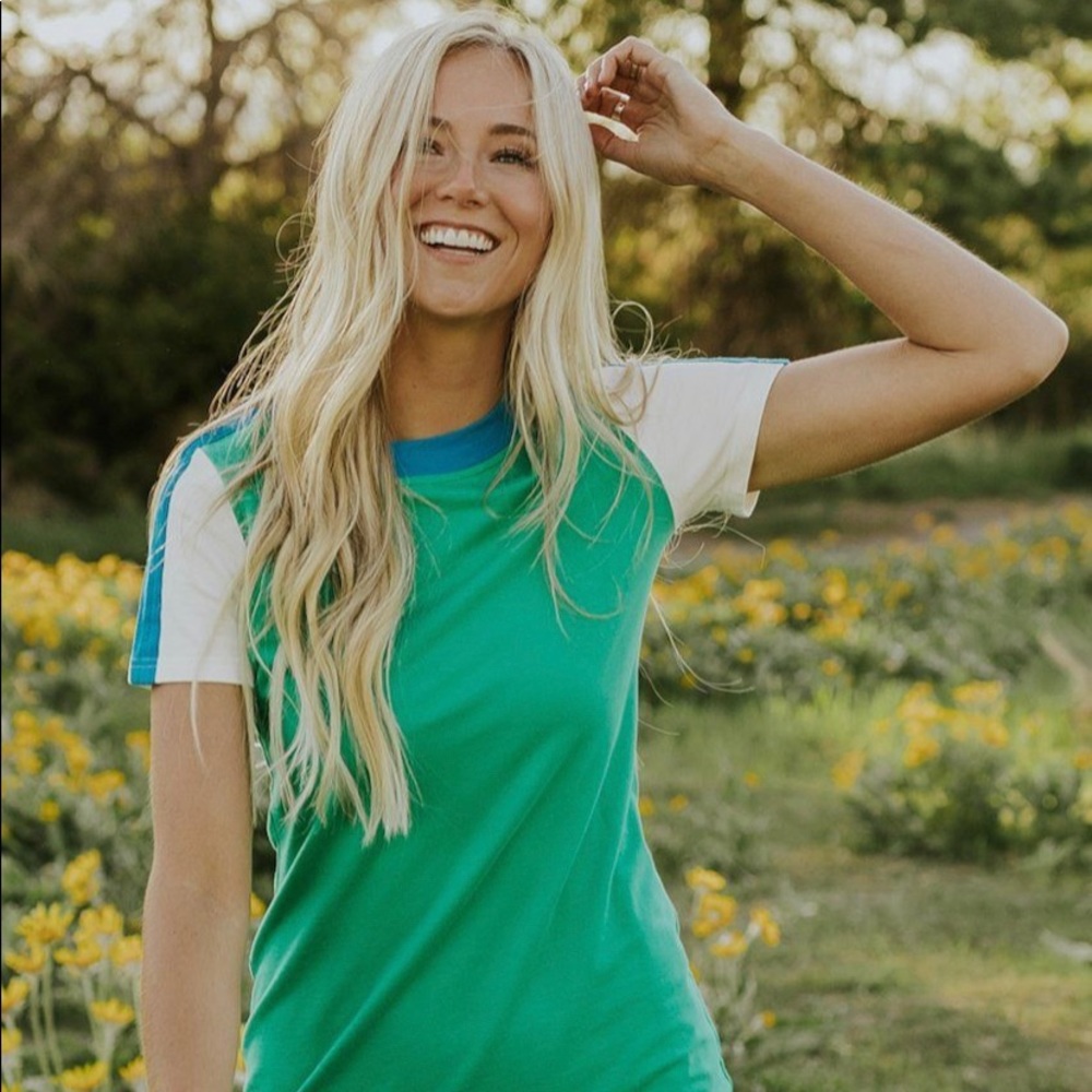 Roolee color block dress NWT